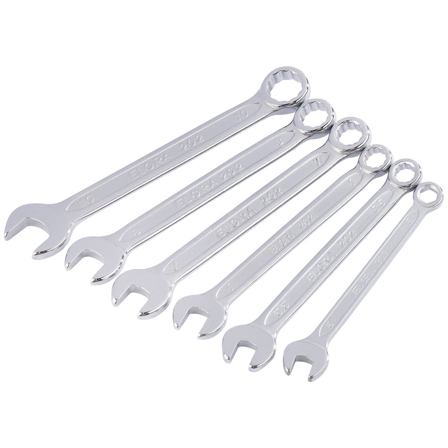 Elora 04212 Midget Metric Combination Spanner Set 6 Piece Elora