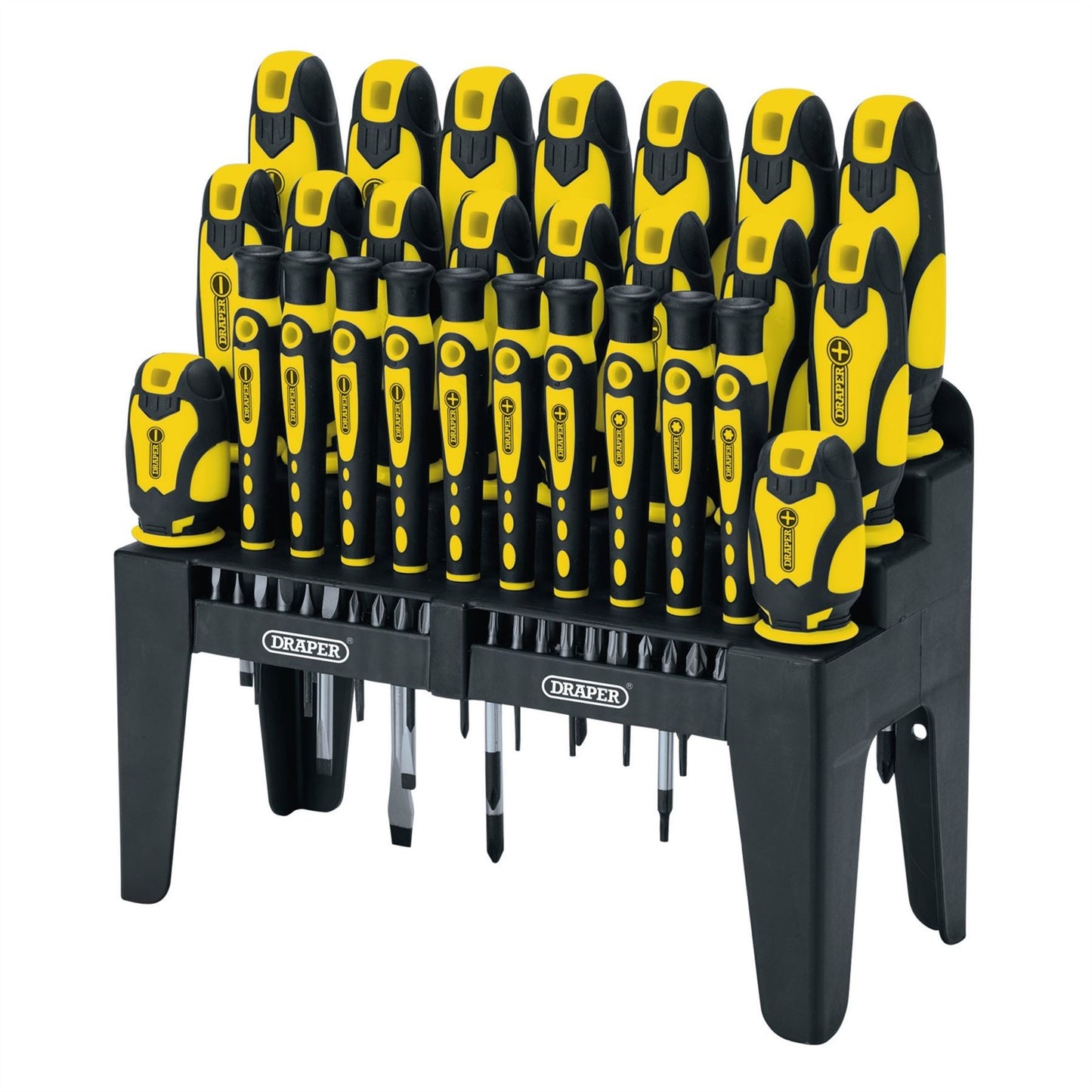Draper 16824 Soft Grip Screwdriver and Bit Set Yellow 47 Piece Draper