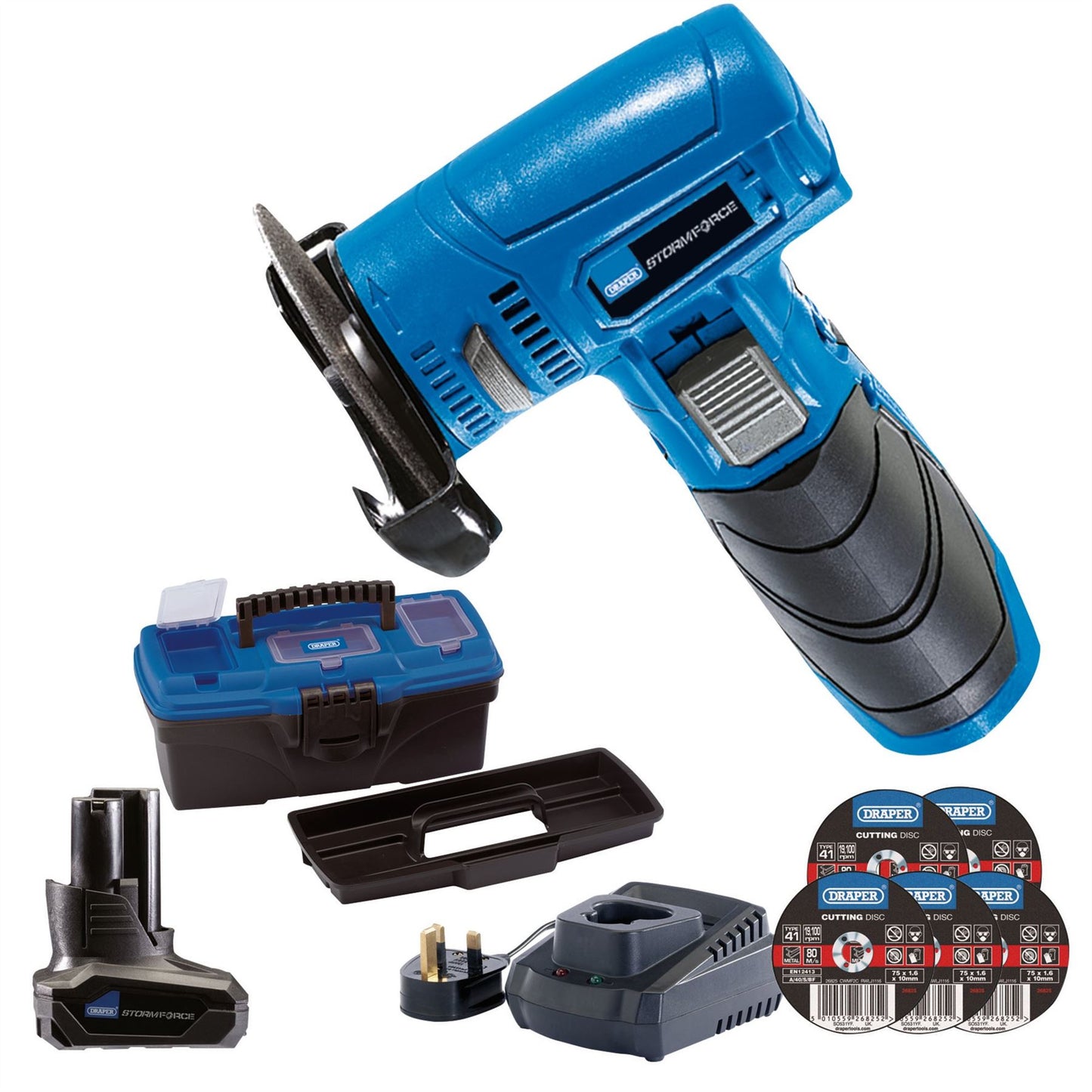 Draper 90271 Storm Force® 10.8V Angle Grinder/Cut-Off Tool Kit - Tool Kit 1 Draper