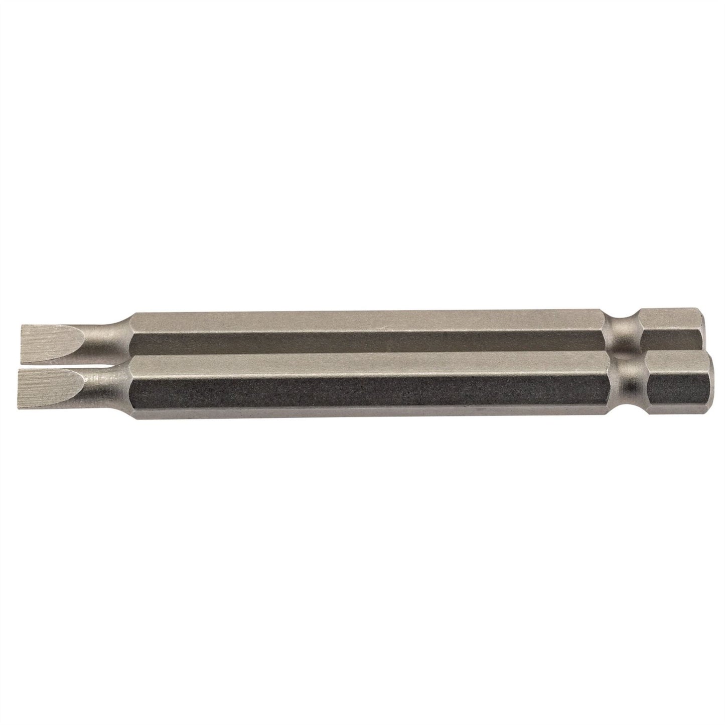 Draper 64295 Plain Slot Insert Bit 4.5mm 1/4" Hex 75mm Long Pack of 2 Draper