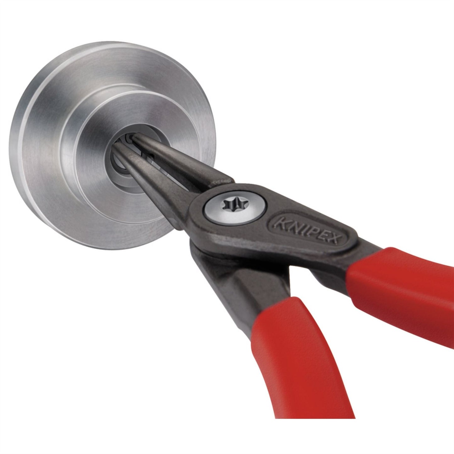 Knipex 75079 48 11 J2 SB Precision Circlip Pliers for internal circlips in bore holes with non-slip plastic coating grey atramentized 180mm Knipex