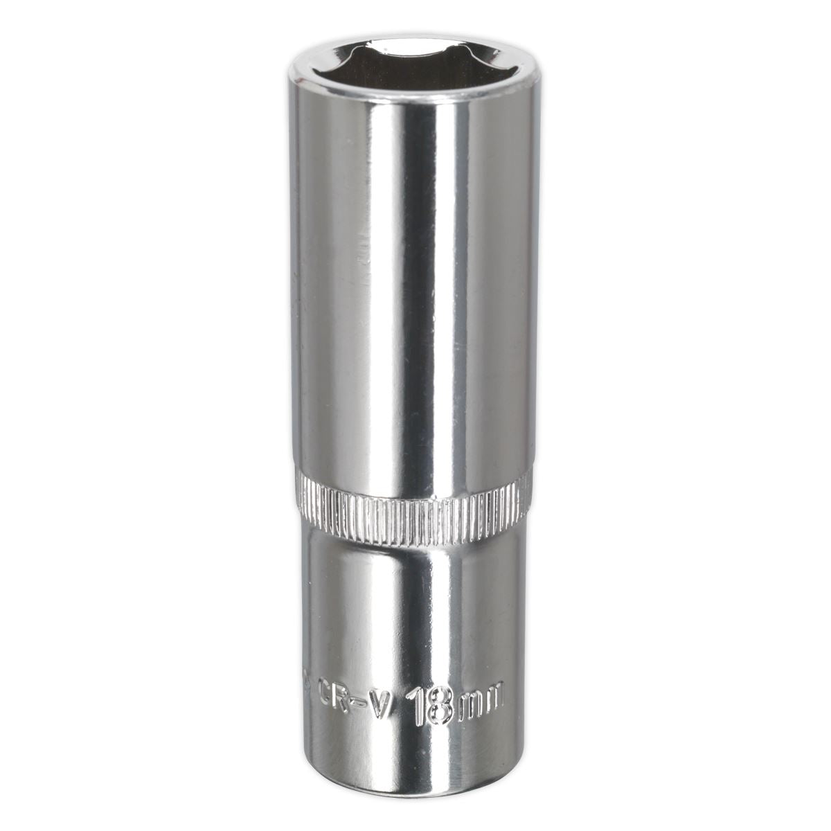 Sealey SP1218D WallDrive® Socket 18mm Deep 1/2"Sq Drive Fully Polished Sealey