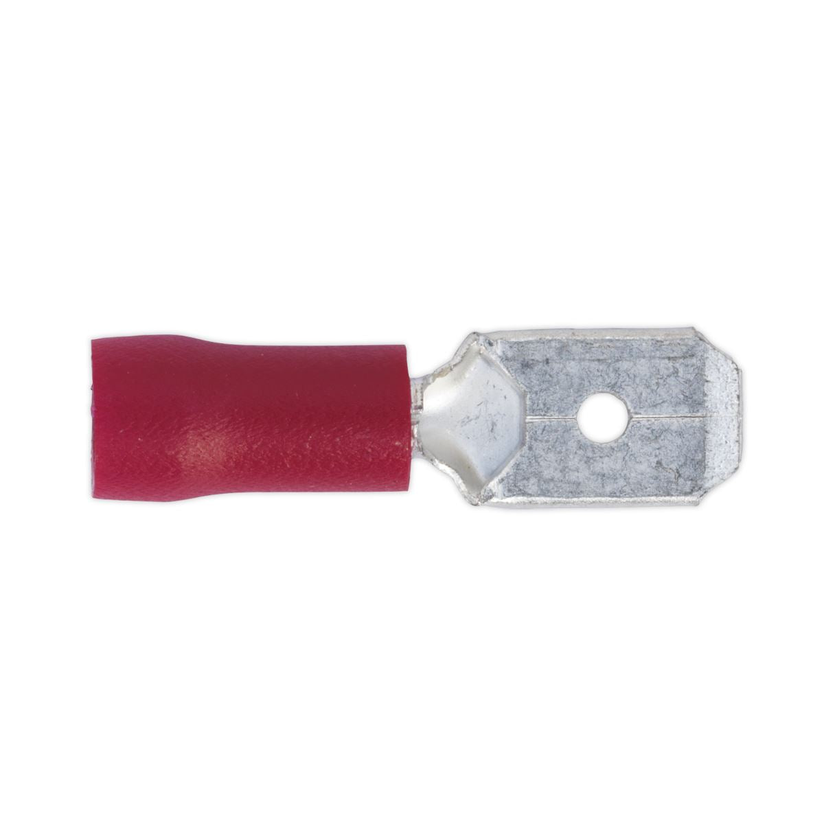 Sealey RT22 Push-On Terminal 6.3mm Male Red Pack of 100 Sealey