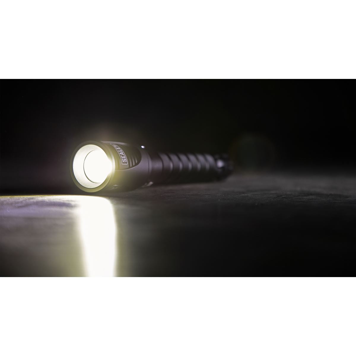 Sealey LED4494 Aluminium Torch 60W COB LED Adjustable Focus Rechargeable with USB Port Sealey