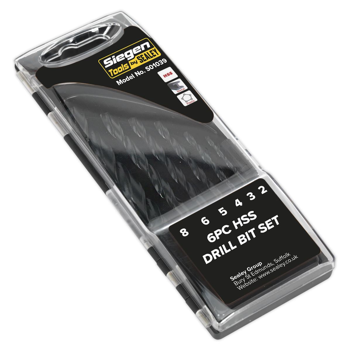Siegen S01039 HSS Drill Bit Set 6pc DIN 338 Siegen