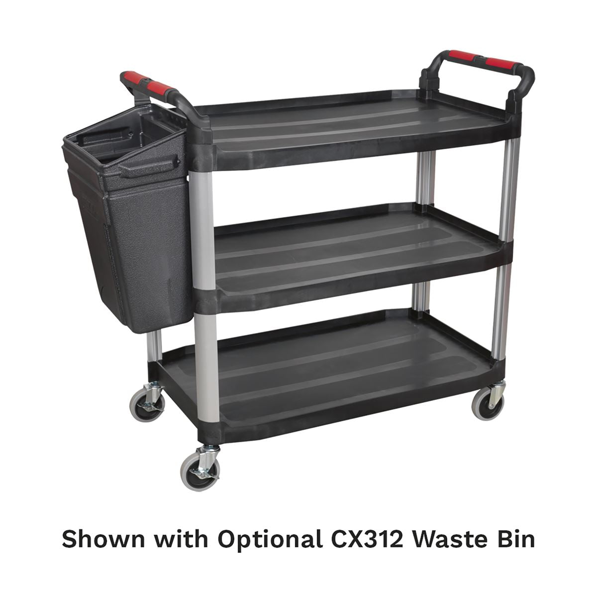 Sealey CX310 Workshop Trolley 3-Level Composite - 3 Wall Sealey