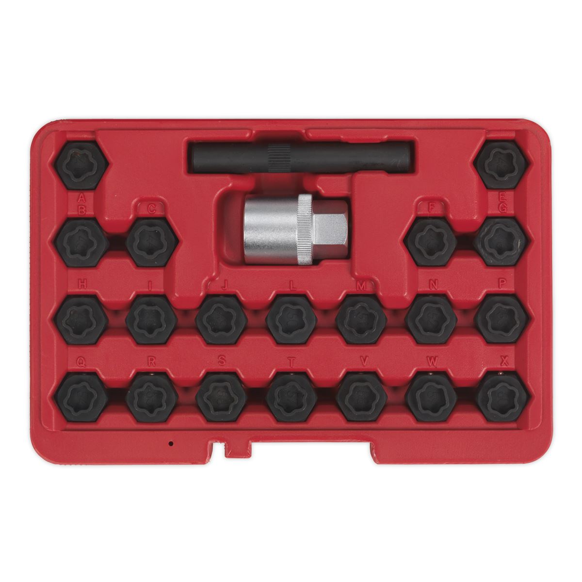 Sealey SX207 Locking Wheel Nut Key Set 22pc - BMW Sealey