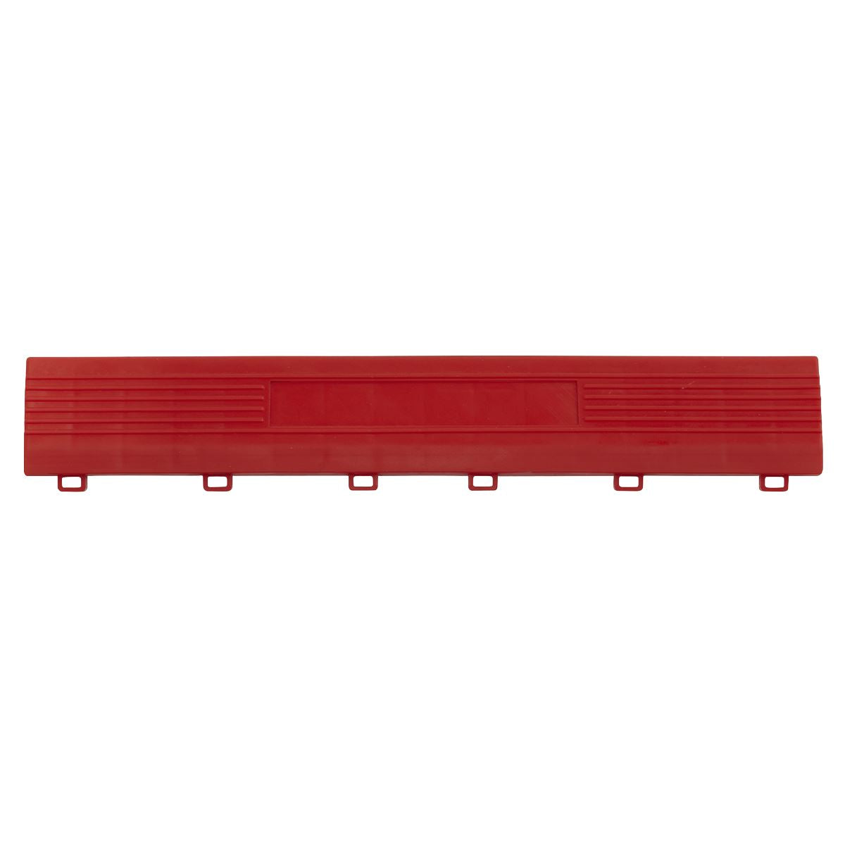 Sealey FT3ERF Polypropylene Floor Tile Edge 400 x 60mm Red Female - Pack of 6 Sealey