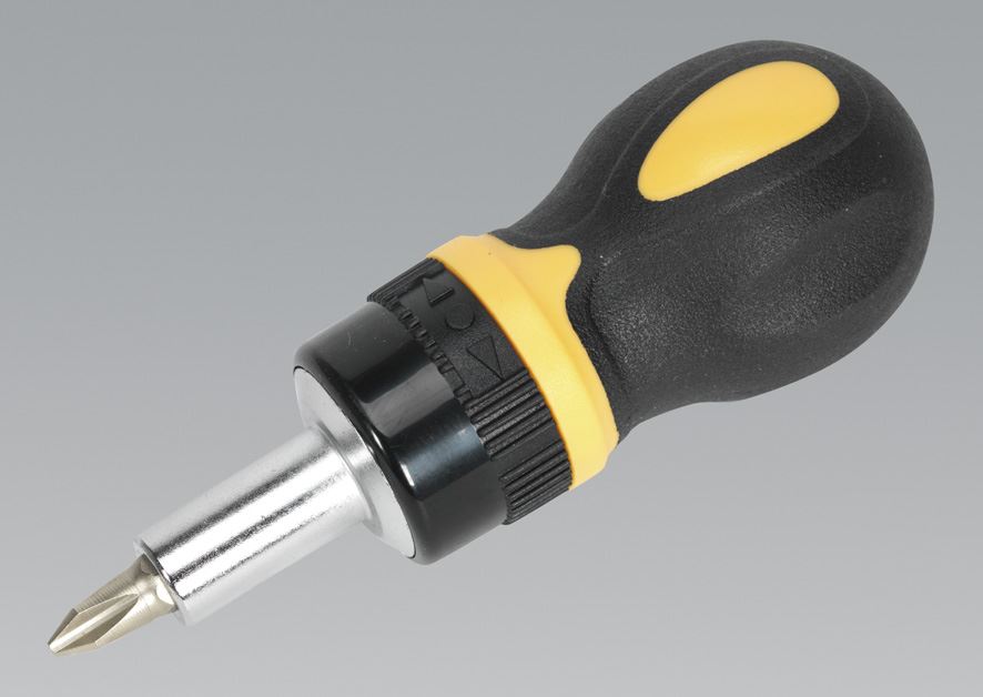 Siegen S0936 Screwdriver Ratchet Stubby Display Box of 9 Siegen