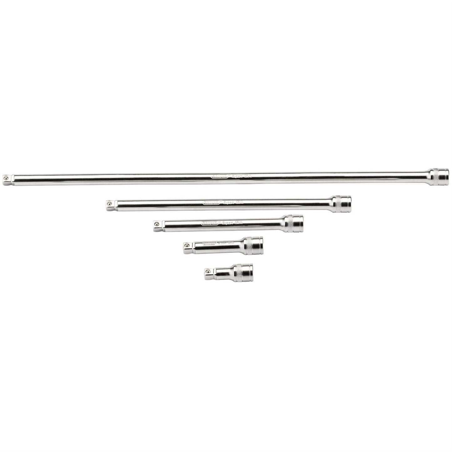Draper 16768 Wobble Extension Bar Set 3/8" Sq. Dr. Micro Satin Chrome 5 Piece Draper