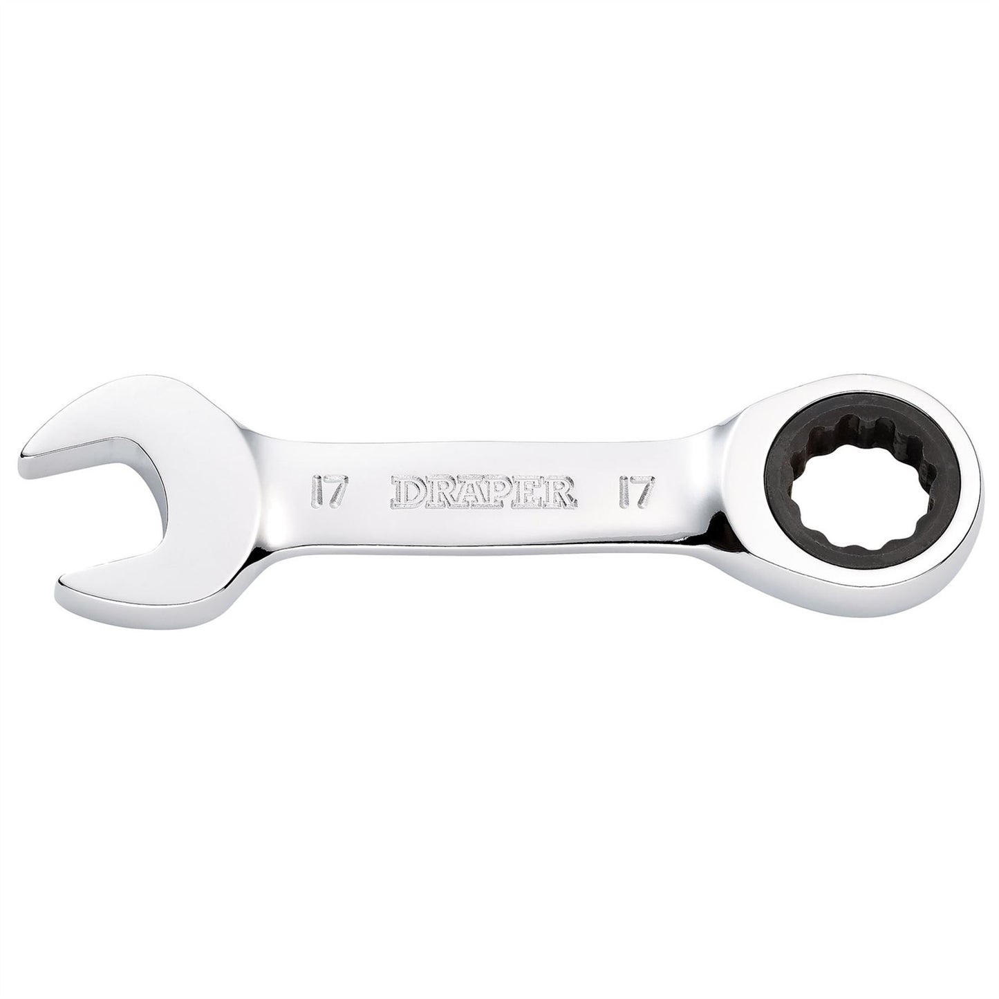 Draper 27914 HI-TORQ® Metric Stubby Ratchet Combination Spanner 17mm Draper