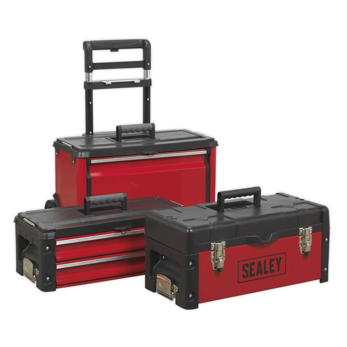 Sealey AP548 Mobile Steel/Composite Toolbox - 3 Compartment Sealey