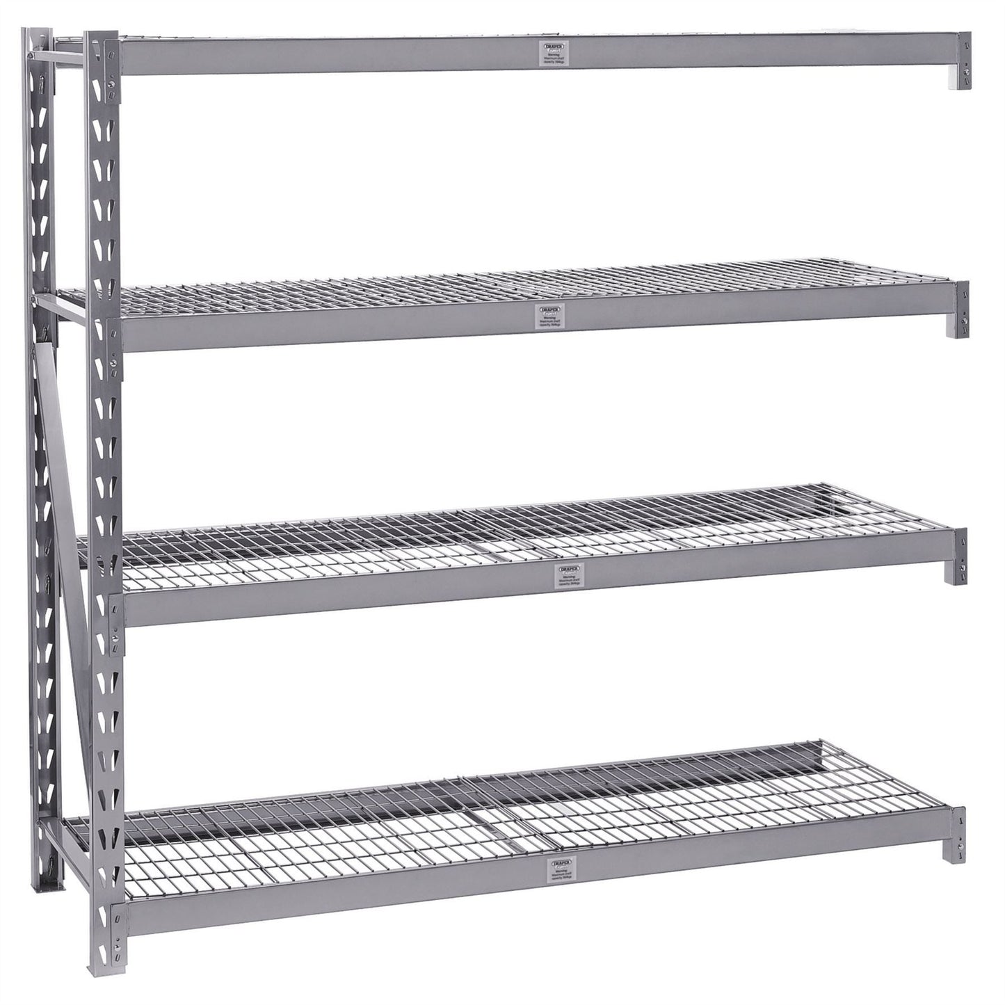 Draper 05229 Expert Heavy Duty Steel 4 Shelving Extension Unit 1959 x 610 x 1830mm Draper