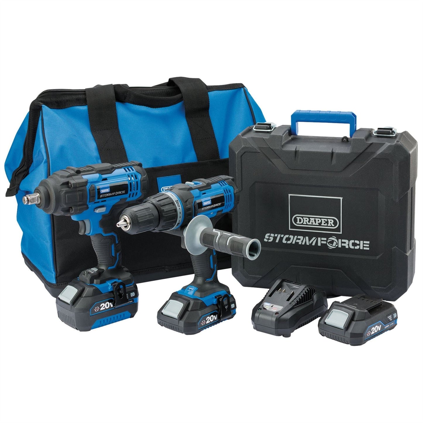 Draper 40451 Storm Force® 20V Cordless Workshop Kit 7 Piece Draper
