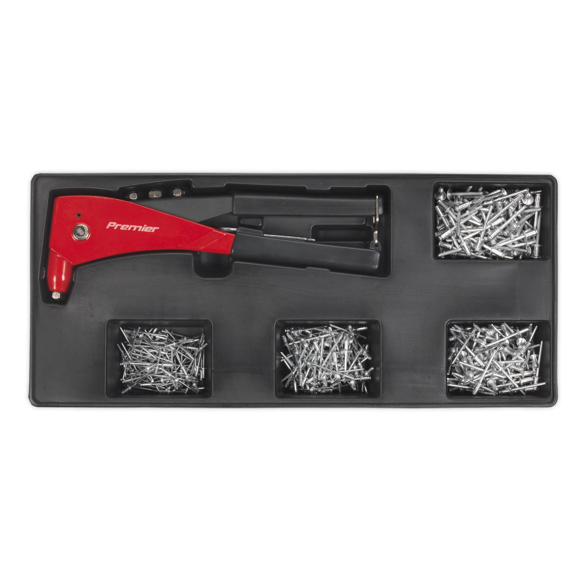 Sealey TBT15 Tool Tray with Riveter & 400 Assorted Rivet Set Sealey