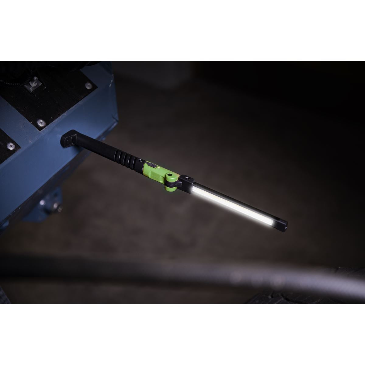 Sealey LED01G Rechargeable Slim Folding Pocket Light 2 COB & 1 SMD LED - Green Sealey