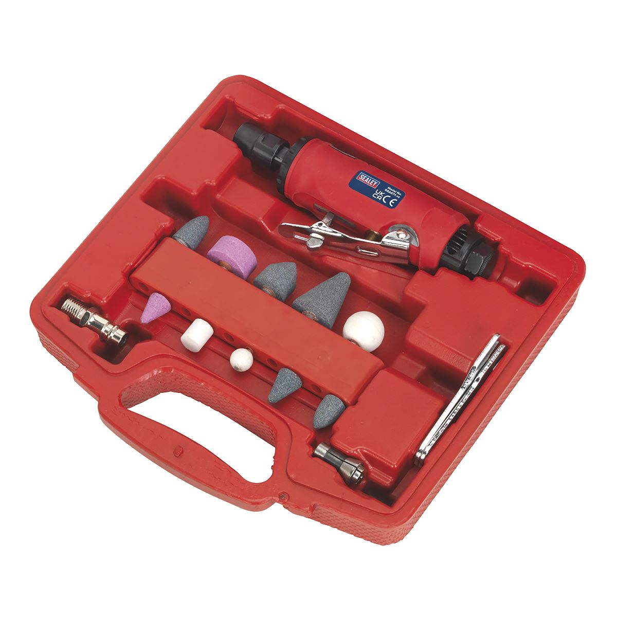 Sealey GSA67 Air Die Grinder Kit 15pc Sealey