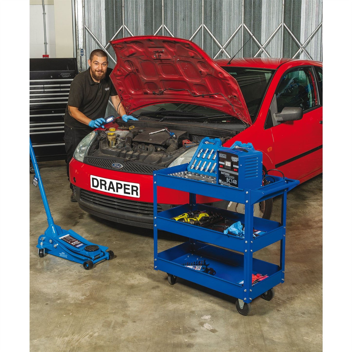 Draper 07630 3 Tier Tool Trolley Draper