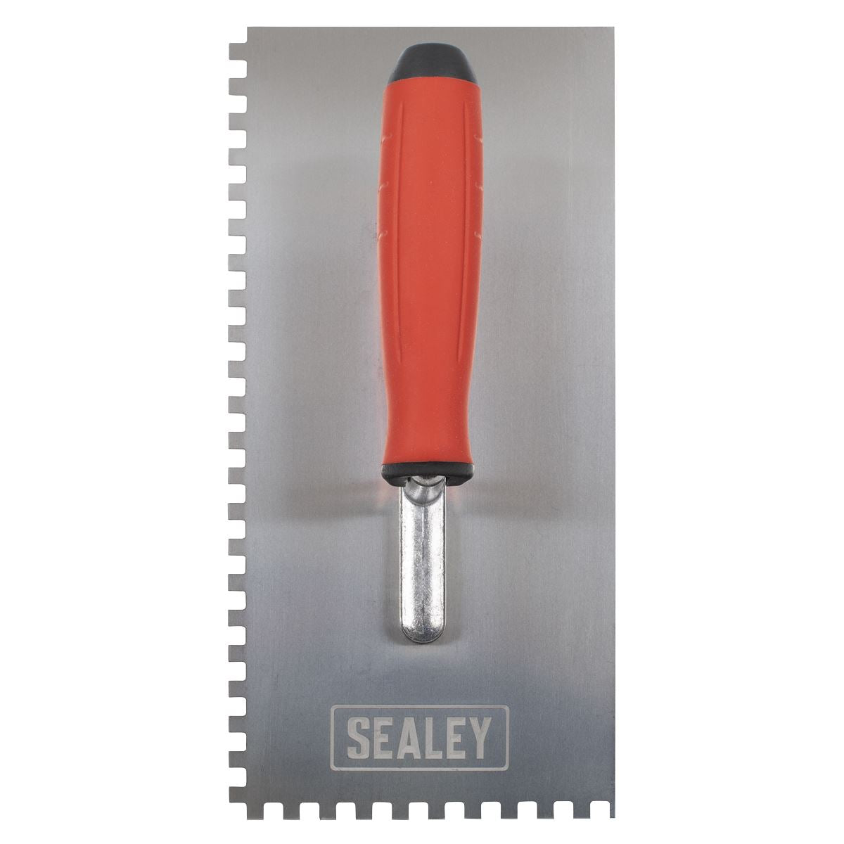 Sealey T7806 Stainless Steel 270mm Notched Trowel - Rubber Handle - 6mm Sealey