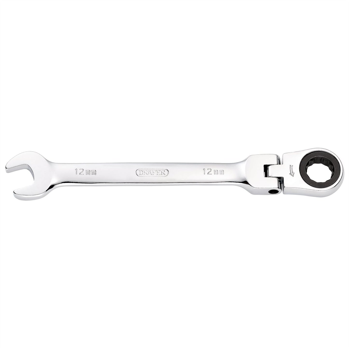 Draper 52013 HI-TORQ® Metric Flexible Head Ratcheting Combination Spanner 12mm Draper
