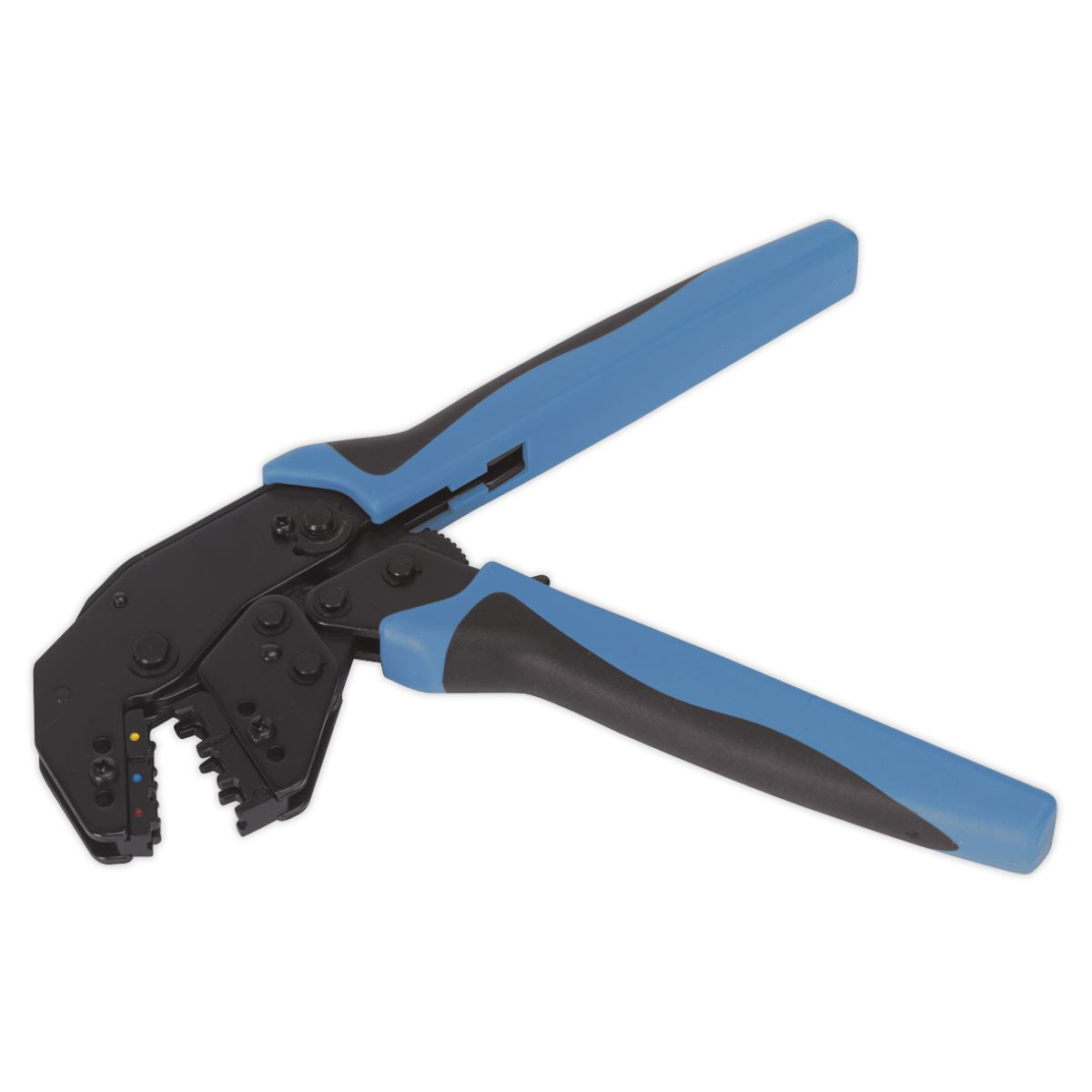 Sealey AK3863 Ratchet Crimping Tool Angled Head Insulated Terminals Sealey