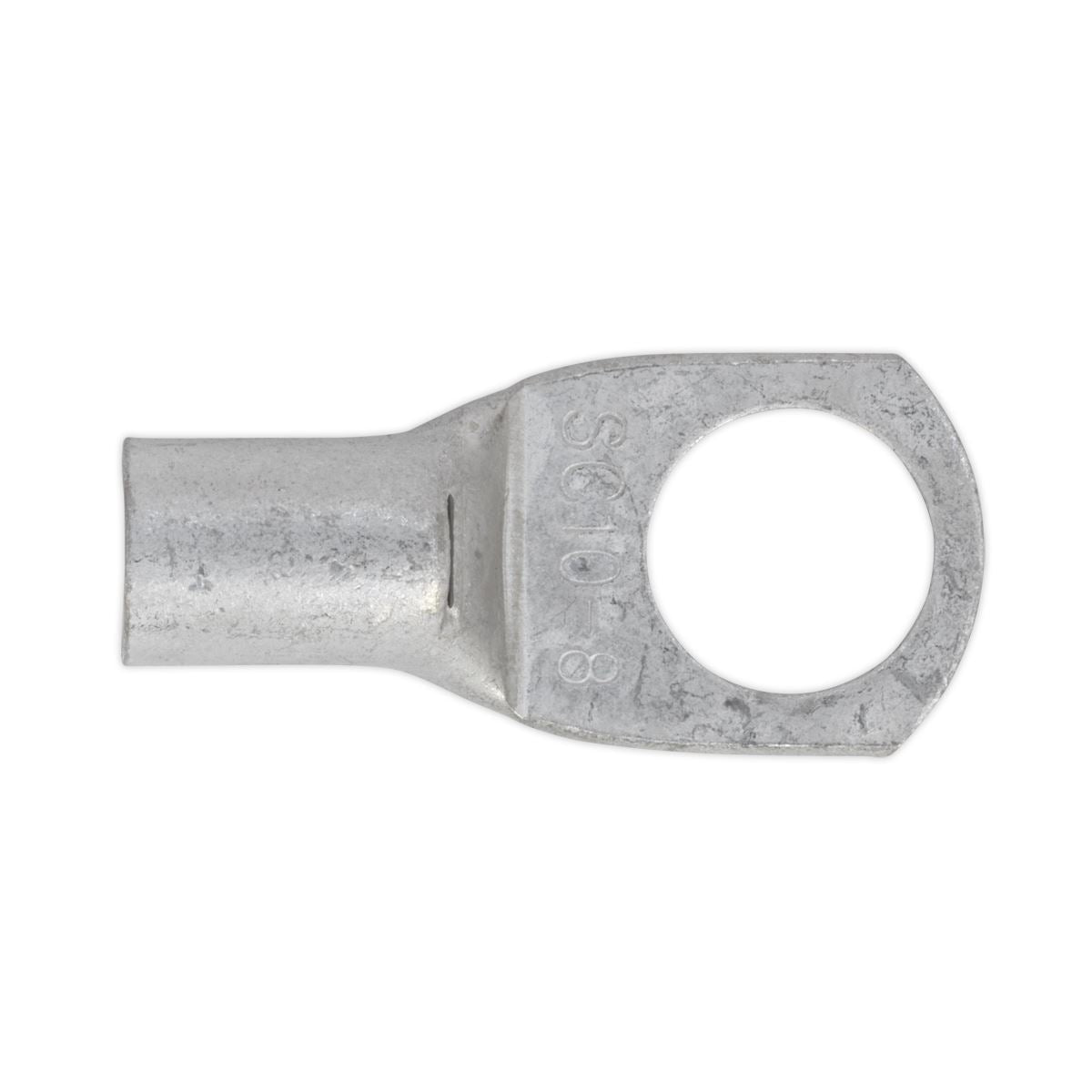 Sealey LT108 Copper Lug Terminal 10mm² x 8mm Pack of 10 Sealey