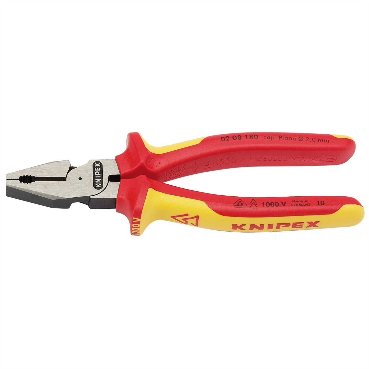 Knipex 32015 02 08 180UKSBE VDE Fully Insulated High Leverage Combination Pliers 180mm Knipex