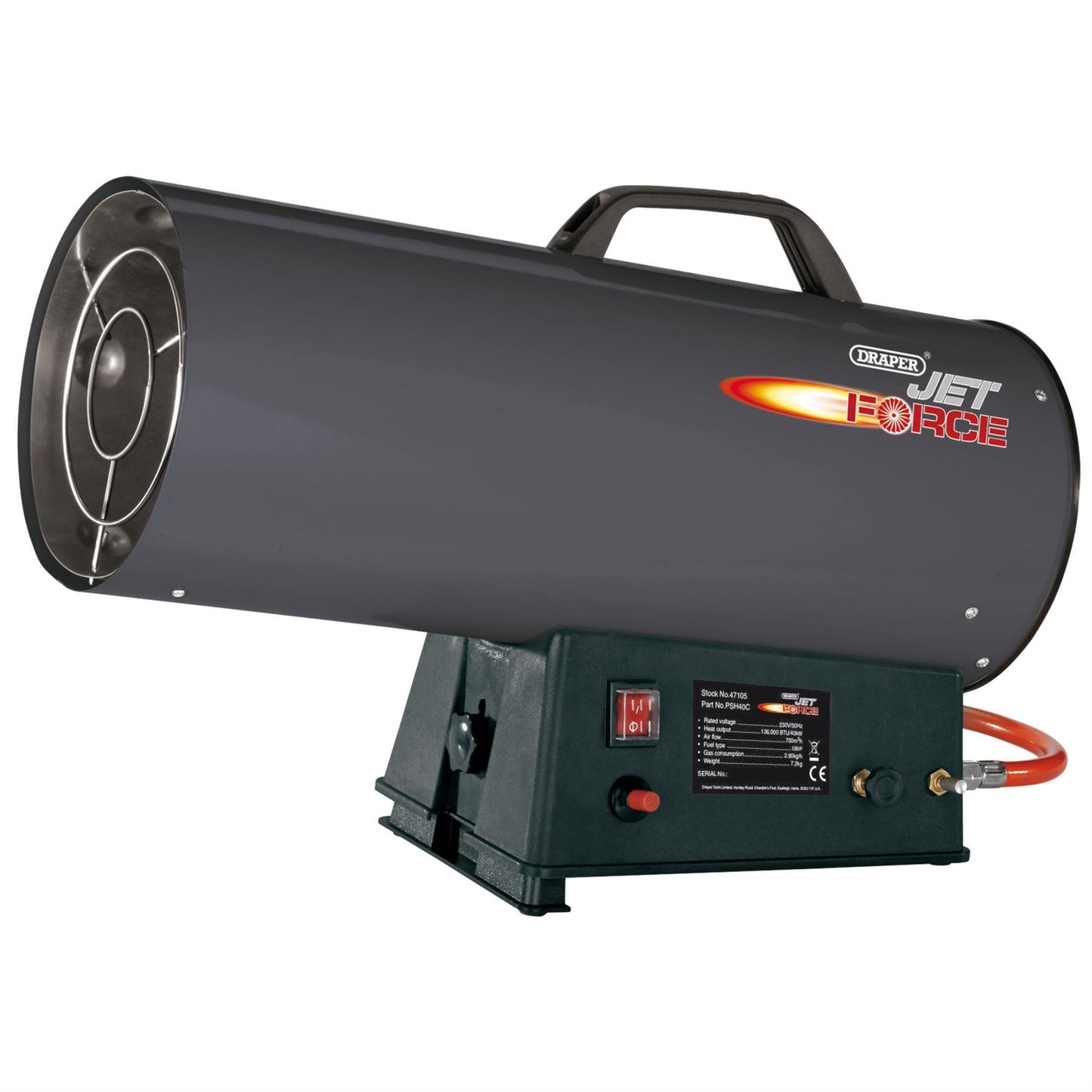 Draper 47105 Jet Force Propane Space Heater 136000 BTU/40 kW Draper