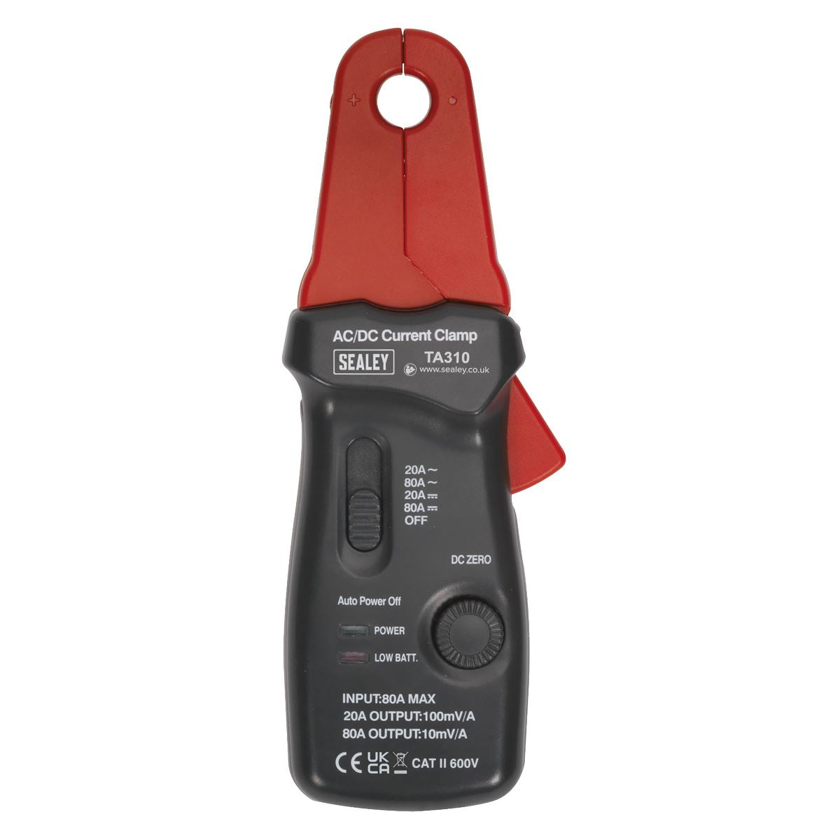 Sealey TA310 Current Clamp 20A/80A AC/DC - 12mm Sealey