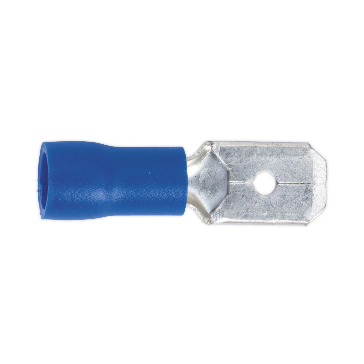 Sealey BT21 Push-On Terminal 6.3mm Male Blue Pack of 100 Sealey