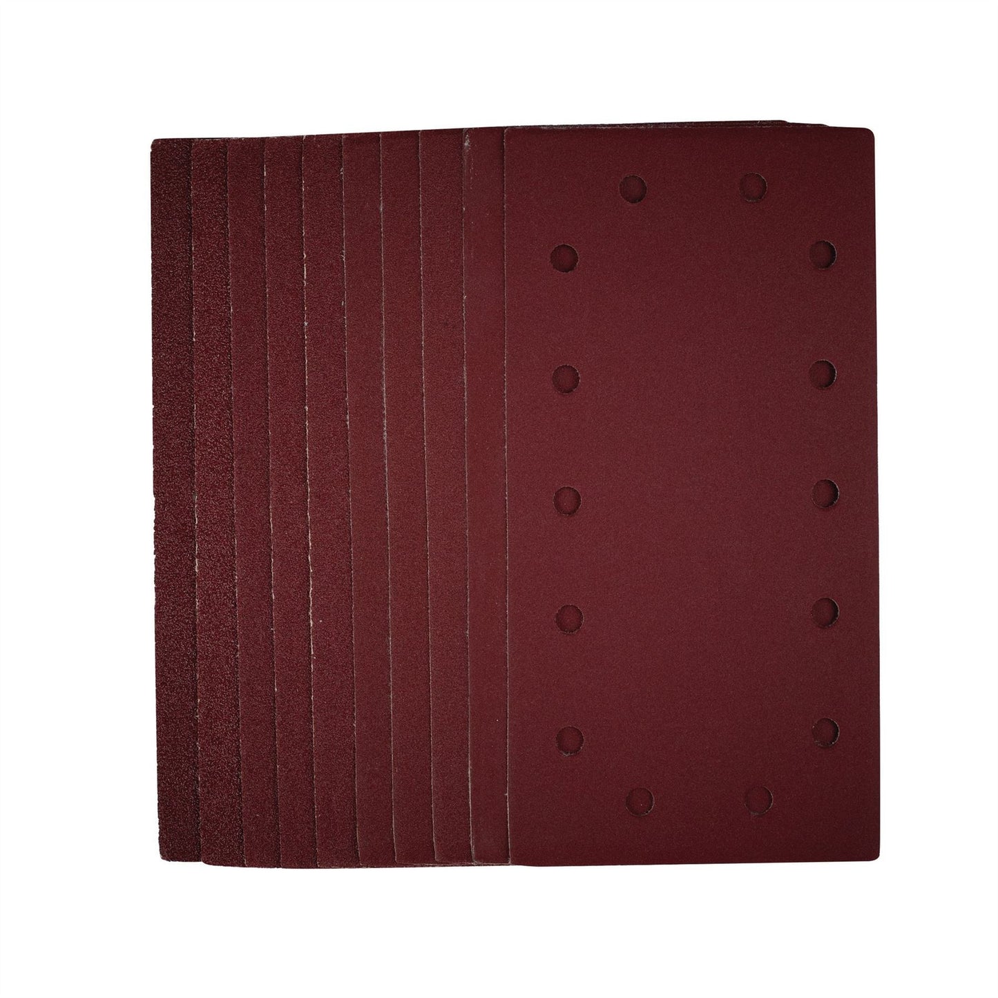 Draper 55866 1/2 Sanding Sheets with Hook and Loop 115 x 230mm Assorted Grit Pack of 10 Draper