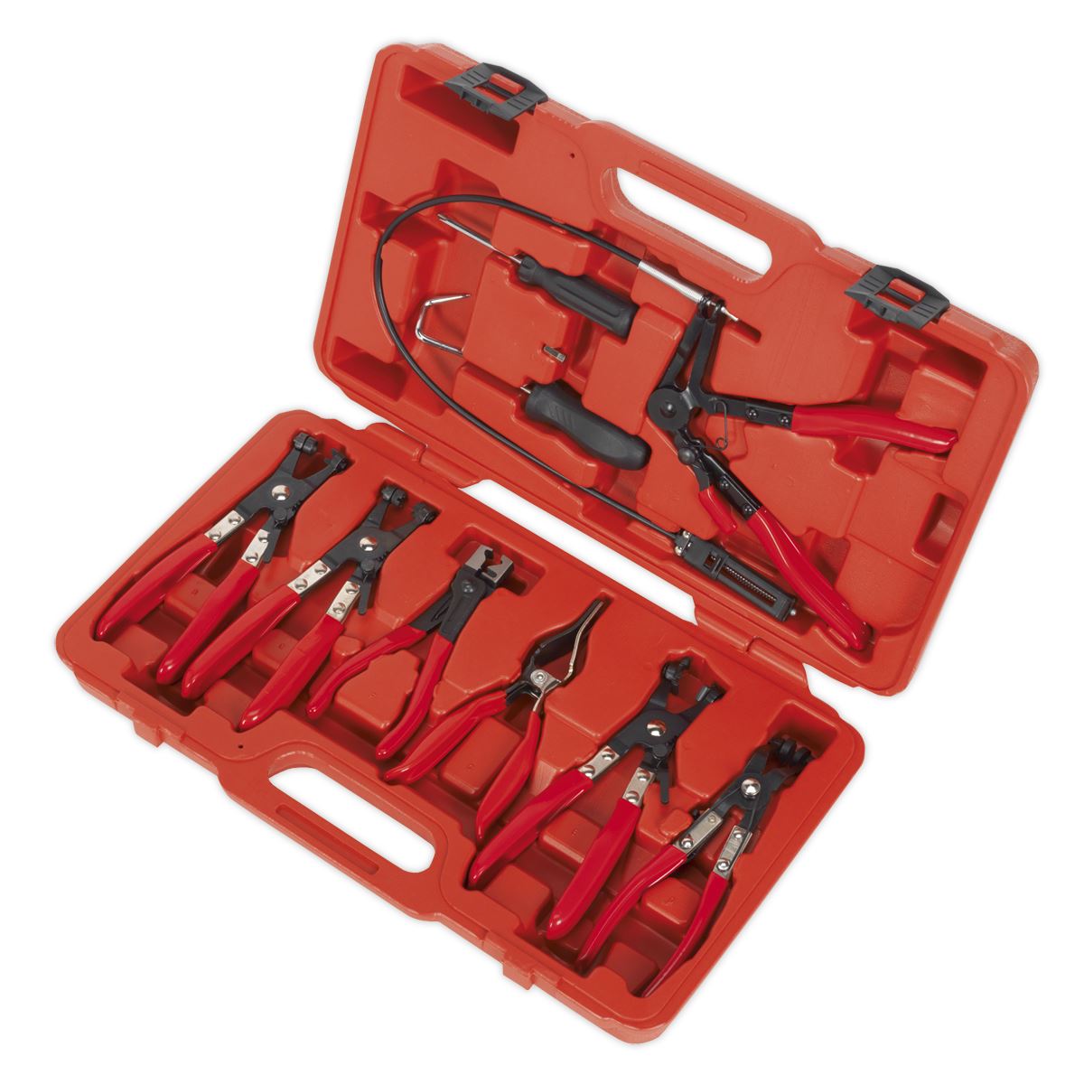 Sealey VS1662 Hose Clip Removal Tool Set 9pc Sealey