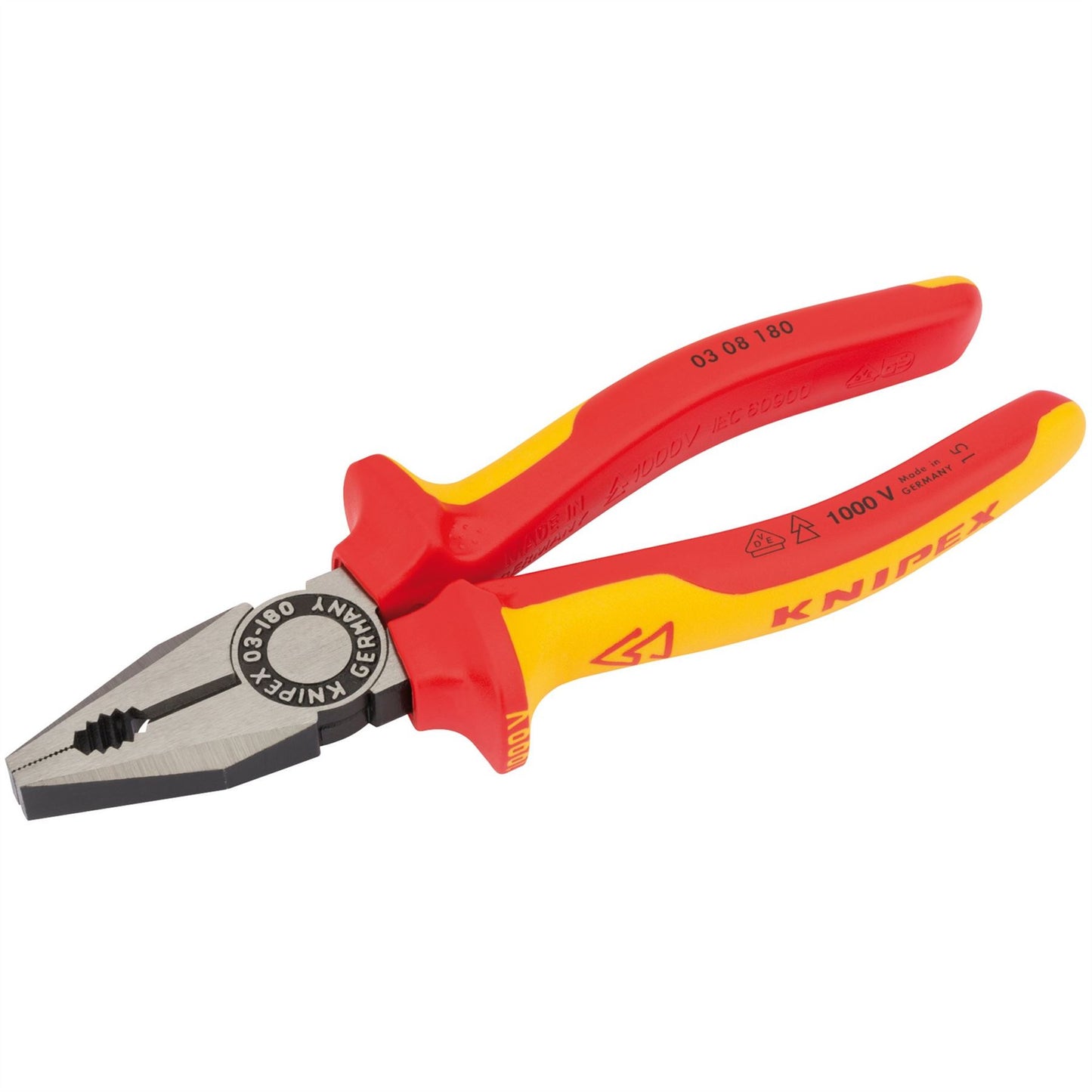 Knipex 31918 03 08 180UKSBE VDE Fully Insulated Combination Pliers 180mm Knipex