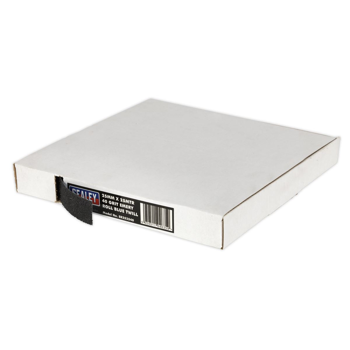 Sealey ER252540 Emery Roll Blue Twill 25mm x 25m 40Grit Sealey