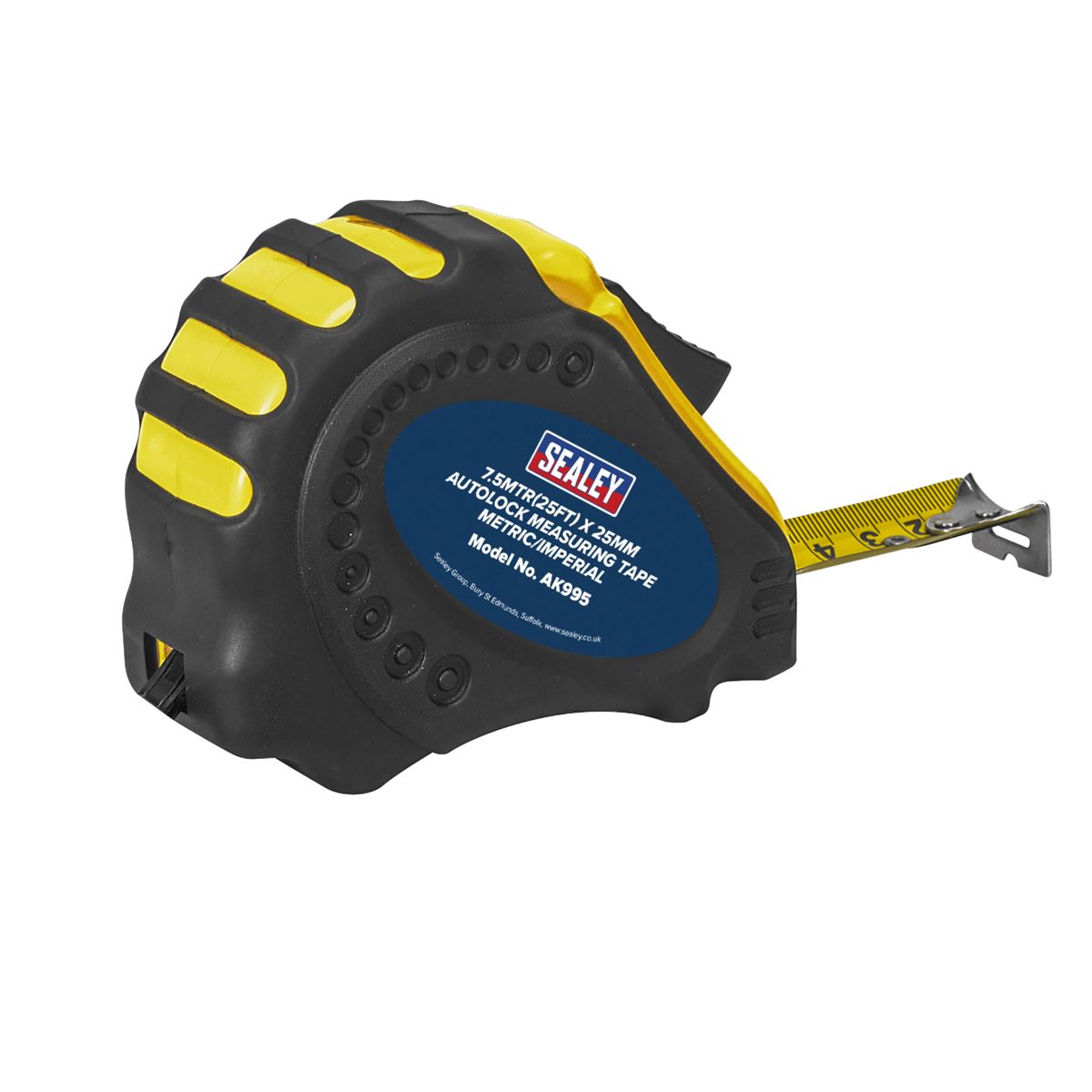 Sealey AK995 Auto Lock Tape Measure 7.5m(25ft) x 25mm - Metric/Imperial Sealey