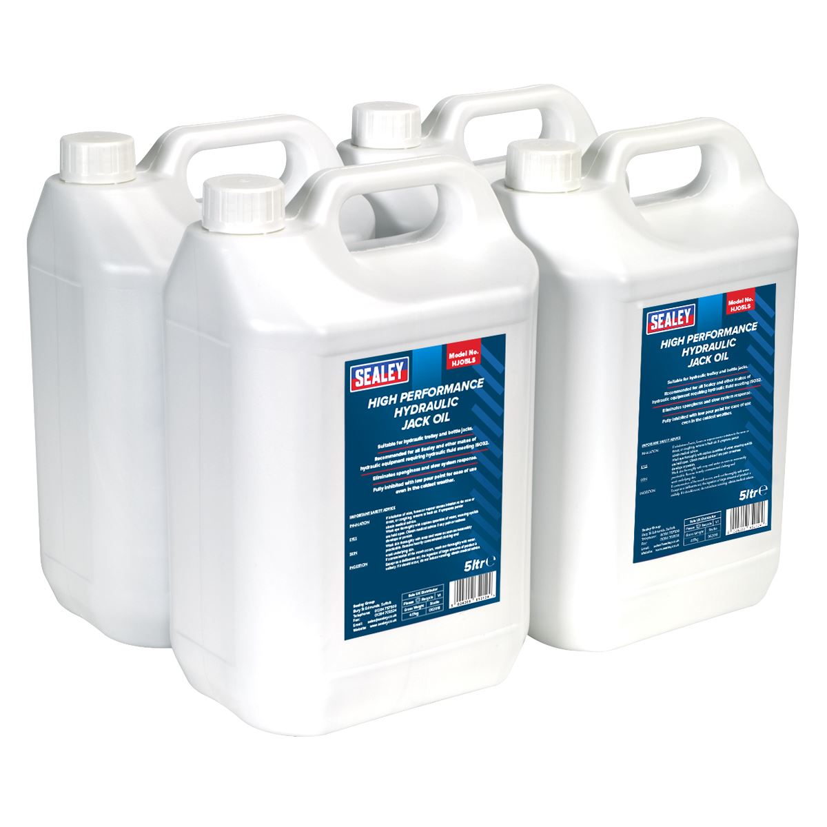 Sealey HJO/5L Hydraulic Jack Oil 5L - Pack of 4 Sealey