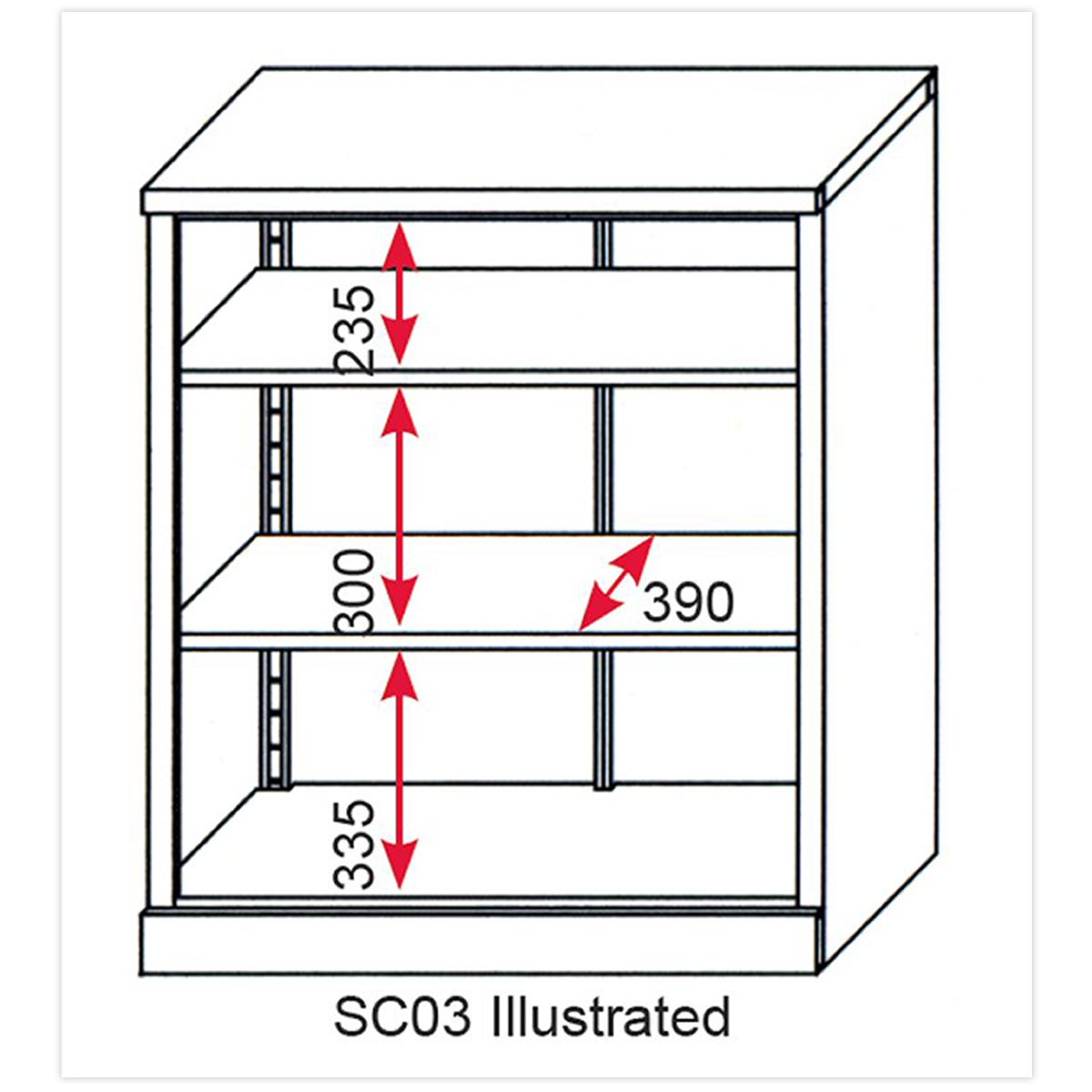 Sealey SC03 Floor Cabinet 2 Shelf 2 Door Sealey