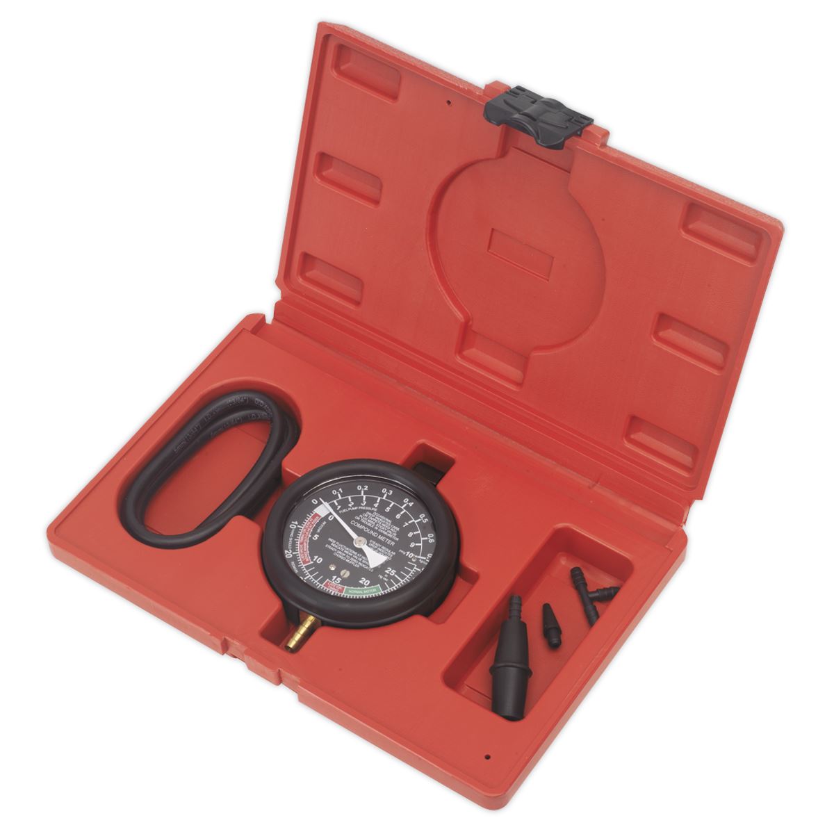 Sealey VSE952 Vacuum & Fuel Pump Pressure Test Gauge Set Sealey