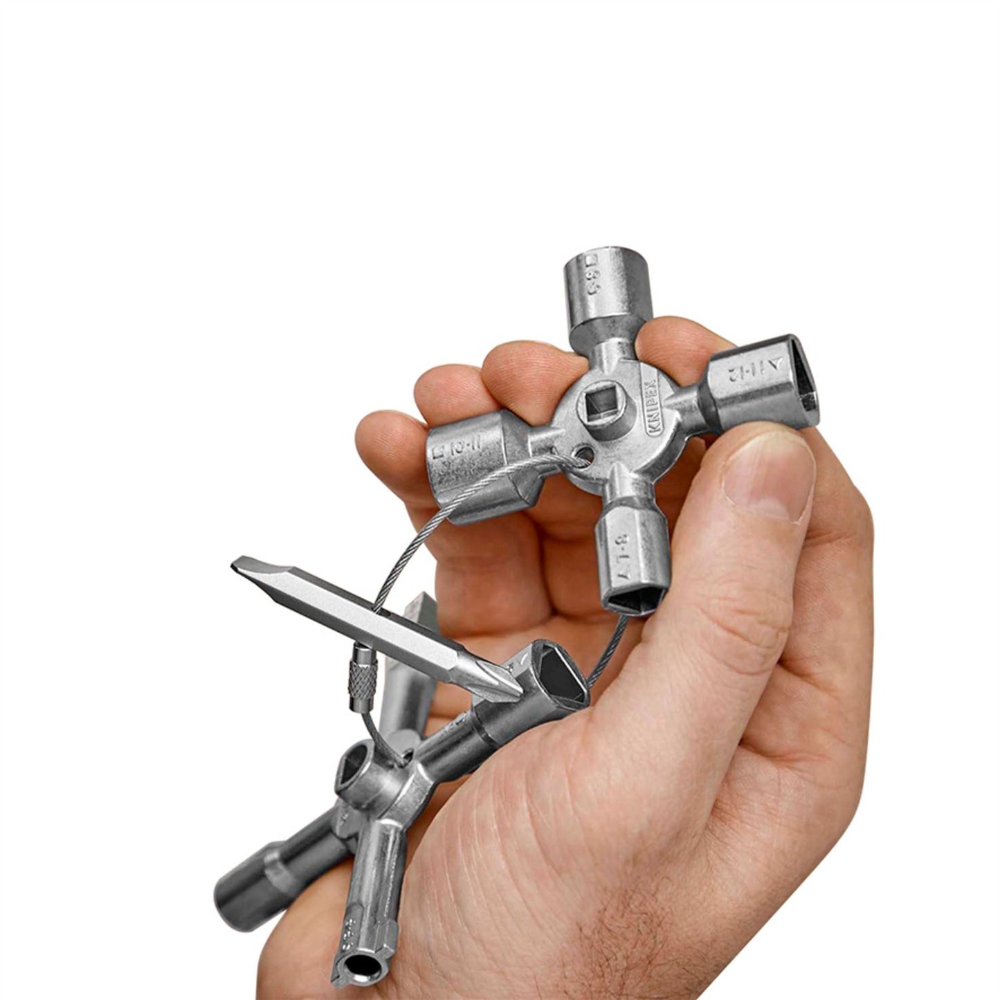 Knipex 23608 00 11 01 TwinKey® Control Cabinet Key for all standard cabinets and shut-off systems 92mm Knipex