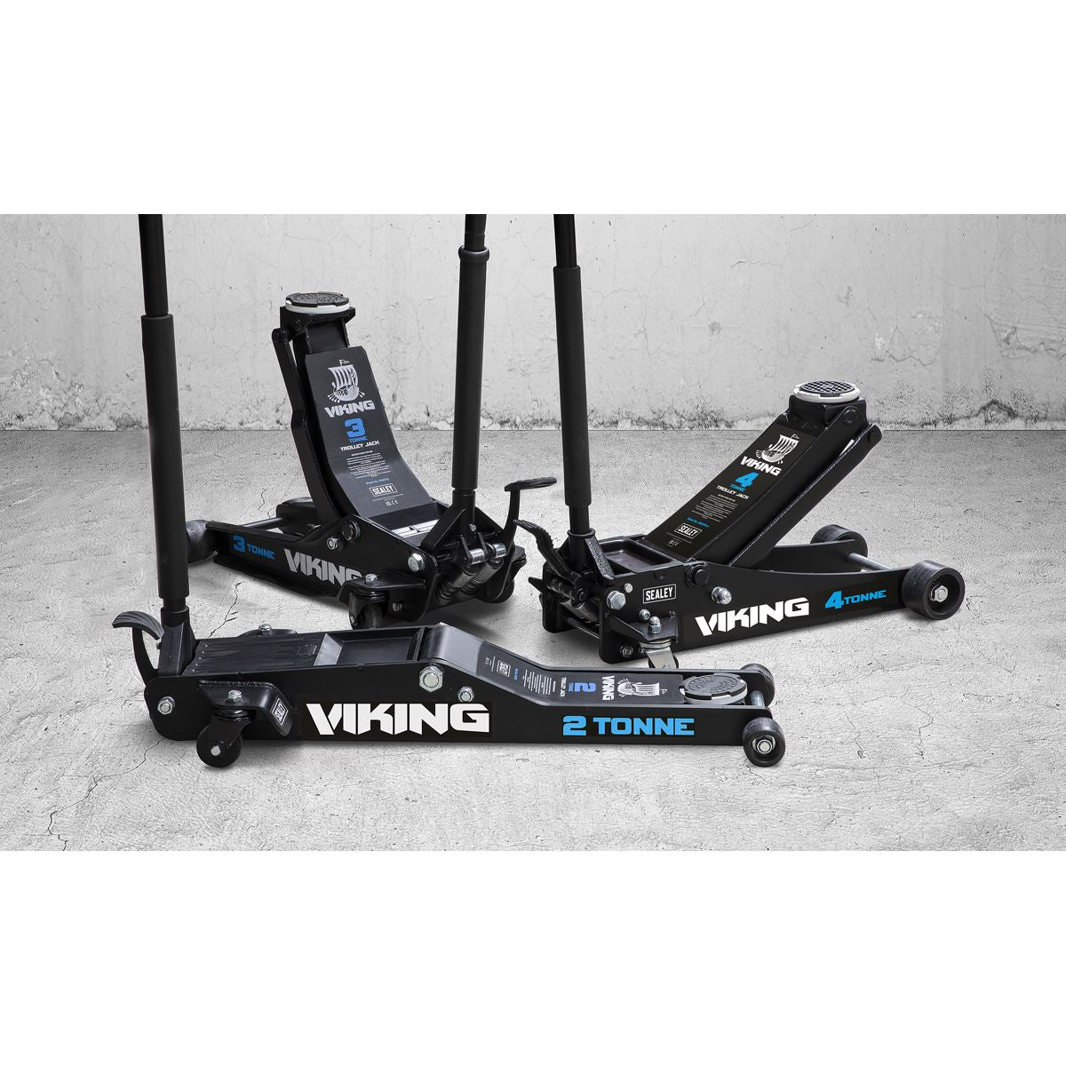 Sealey 3100TB Viking Low Profile Professional Trolley Jack with Rocket Lift 3 Tonne Sealey