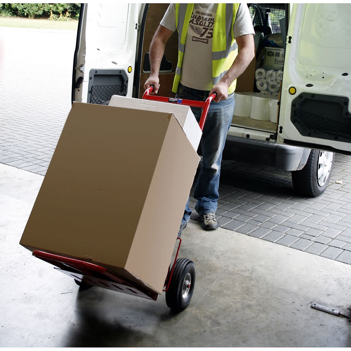 Sealey CST990 Sack Truck with Pneumatic Tyres & Folding 250kg Capacity Sealey