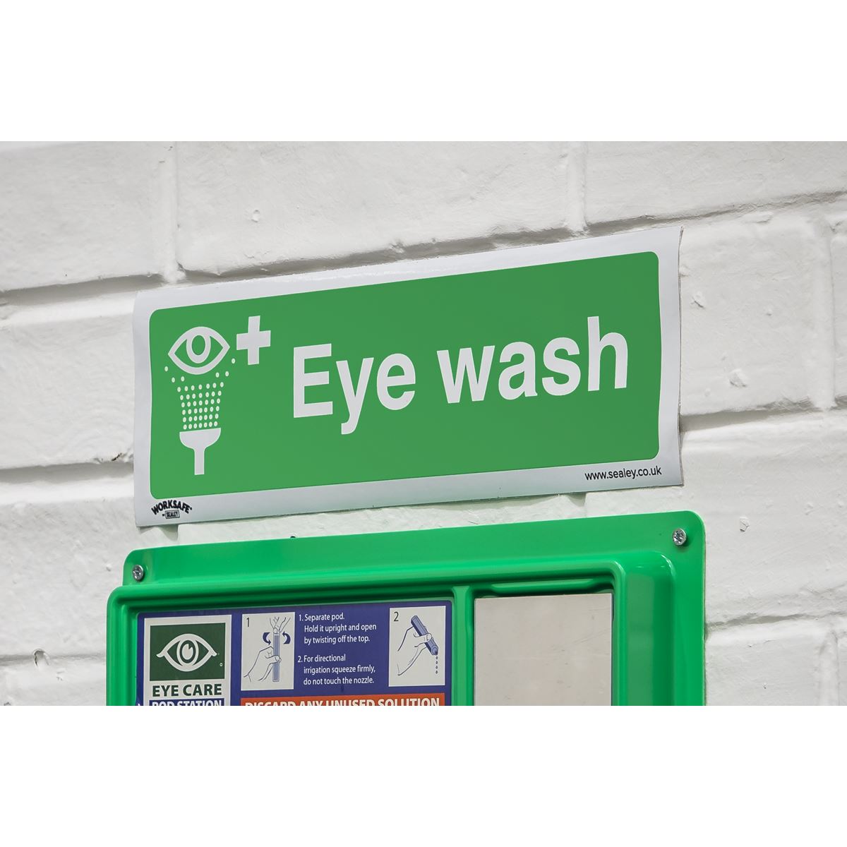 Sealey SS58V1 Safe Conditions Safety Sign - Eye Wash - Self-Adhesive Vinyl Sealey