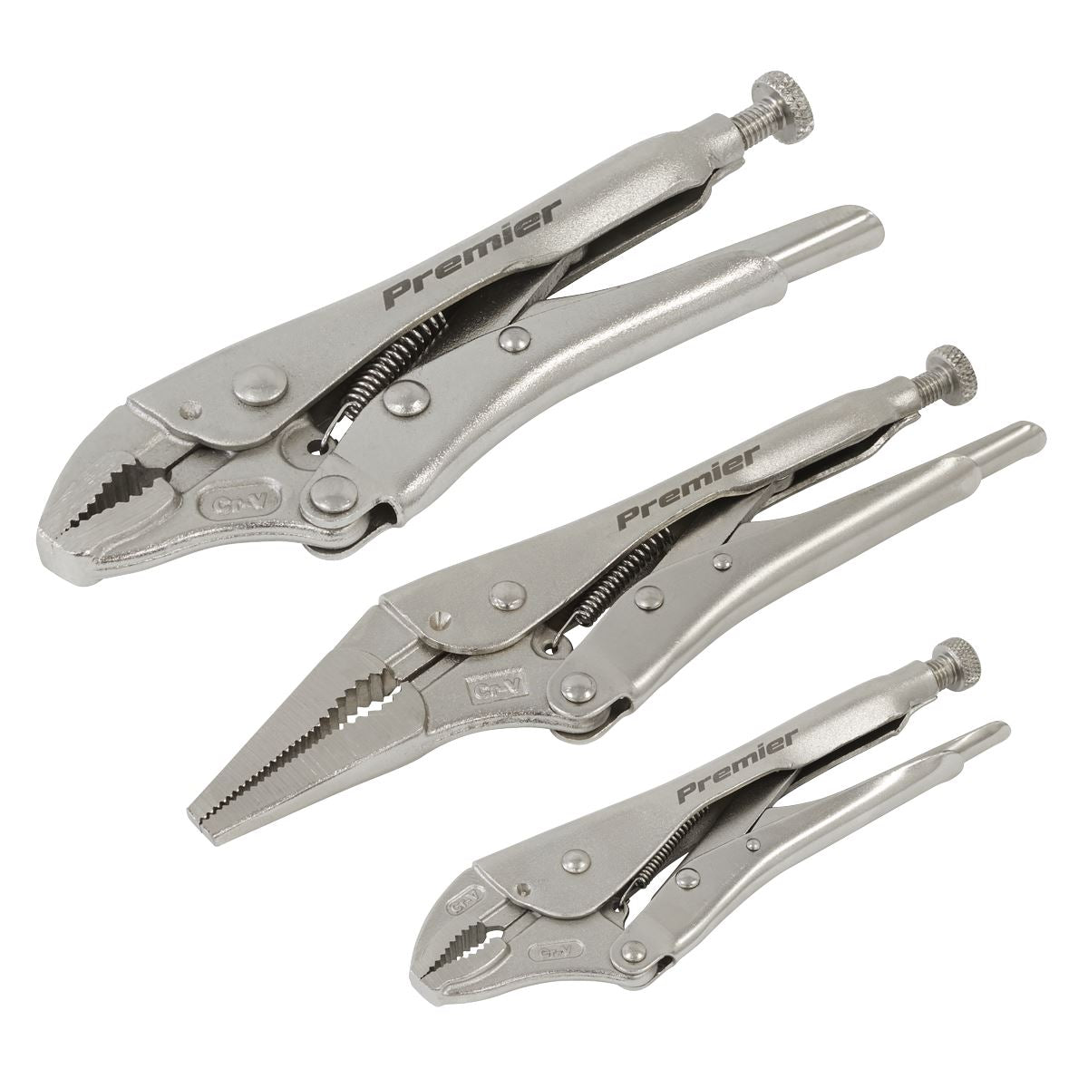 Sealey AK6876 Locking Pliers Set 3pc Sealey