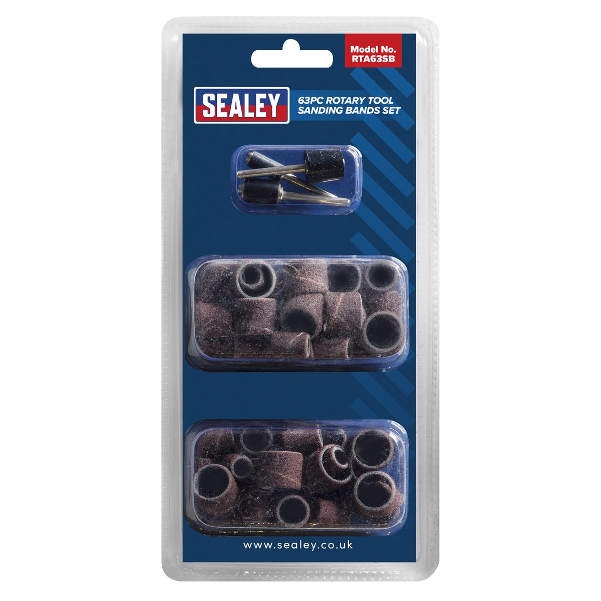 Sealey RTA63SB Rotary Tool Sanding Bands Set 63pc Sealey