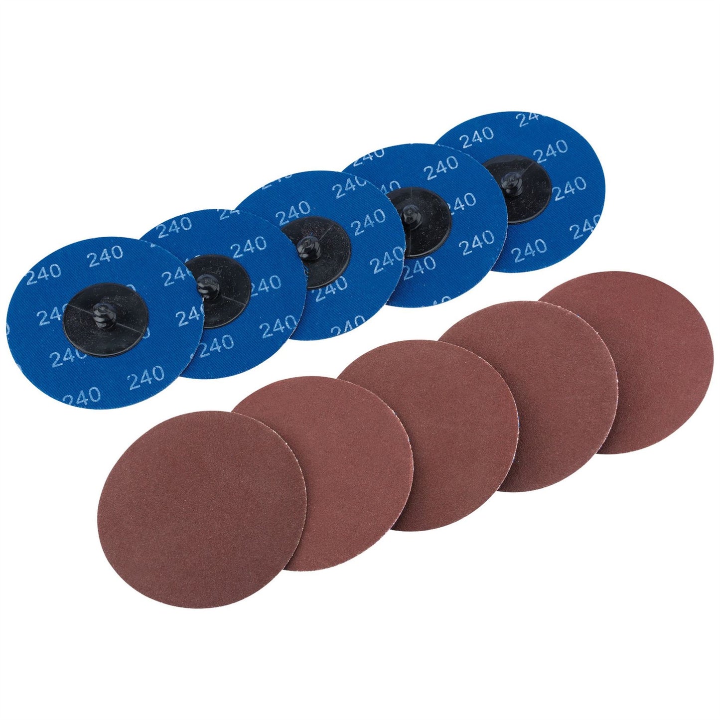 Draper 75619 Aluminium Oxide Sanding Discs 75mm 240 Grit Pack of 10 Draper