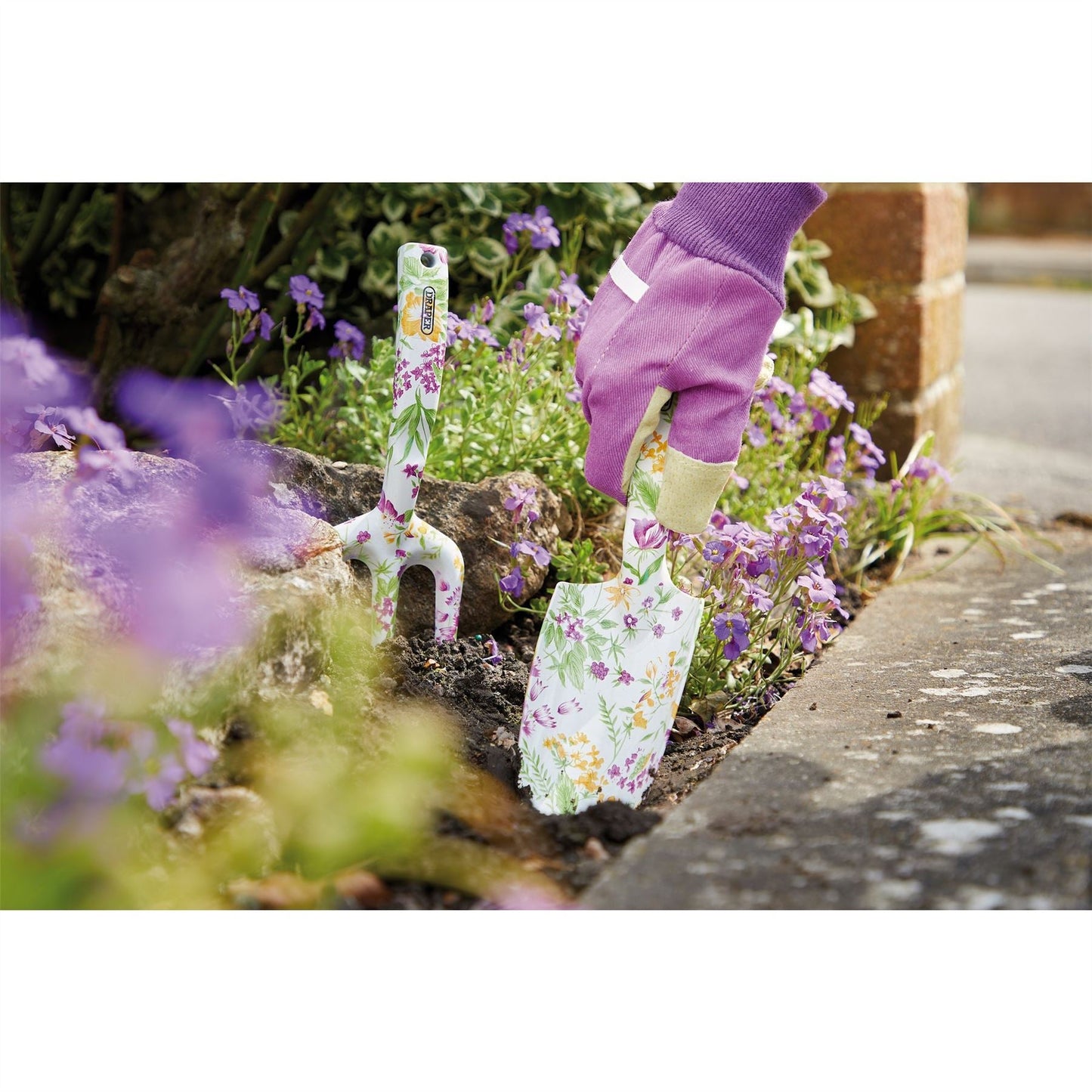 Draper 08993 Garden Tool Set with Floral Pattern 4 Piece Draper