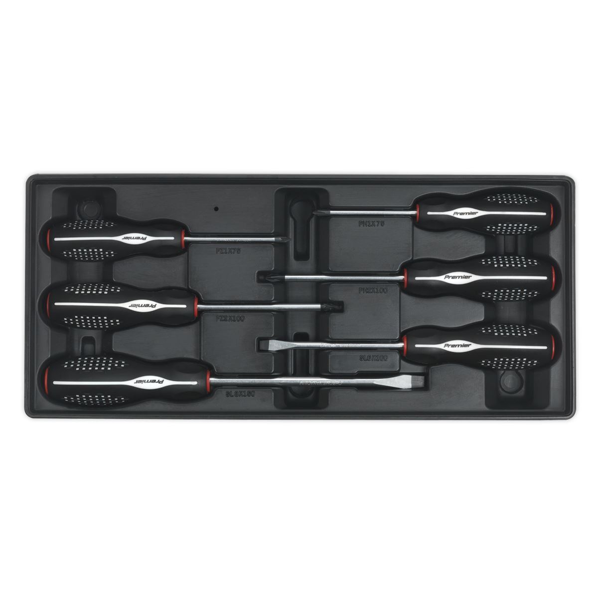 Sealey TBT14 Tool Tray with Screwdriver Set 6pc Sealey