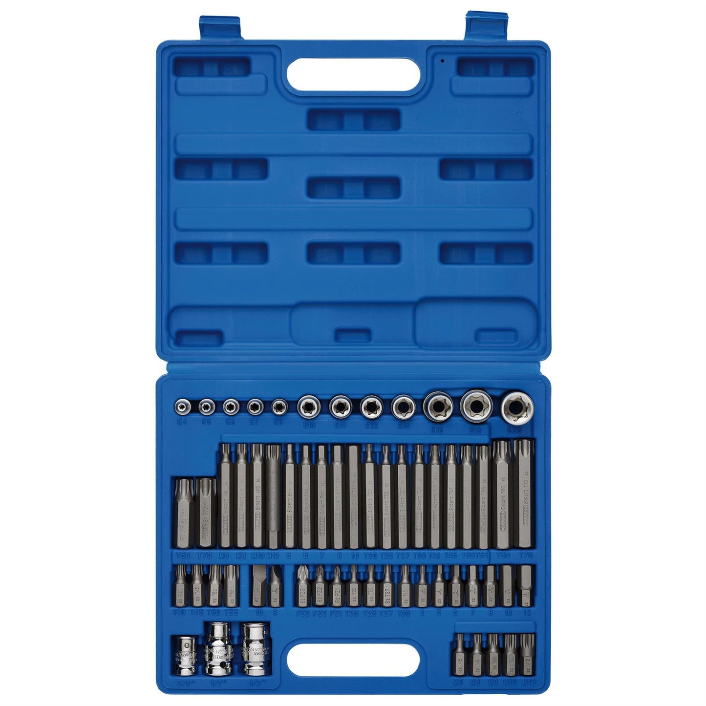 Draper 63376 Expert Mechanics Socket and Bit Set 3/8 1/2" Sq. Dr. 61 Piece Draper