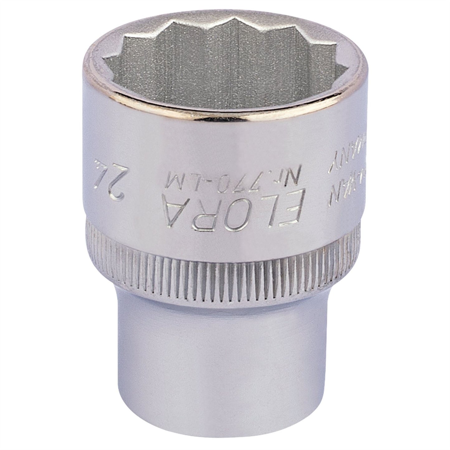 Elora 24690 Bi-Hexagon Socket 1/2" Sq. Dr. 24mm Elora