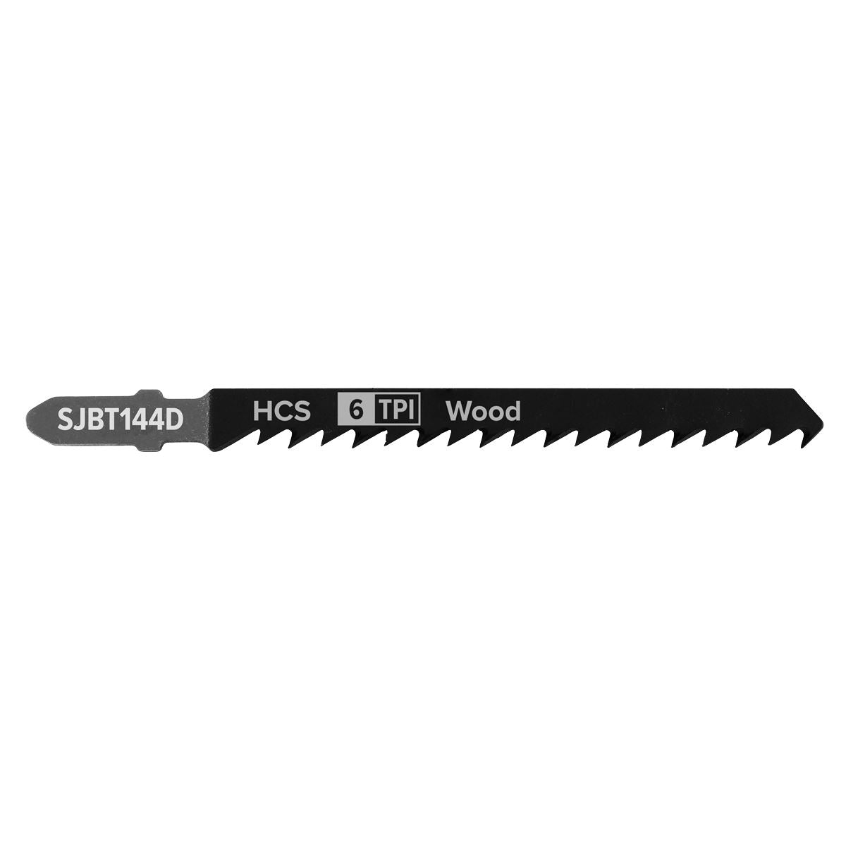 Sealey SJBT144D Jigsaw Blade General Wood 100mm 6tpi - Pack of 5 Sealey